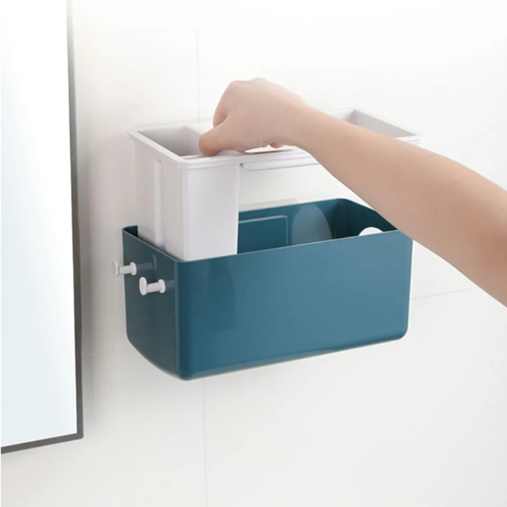 

Wall Mounted Hair Dryer Holder ABS Hair Dryer Wall Stand Organizer Sturdy Adhesive Mount Stand Storage Hair Dryer Rack