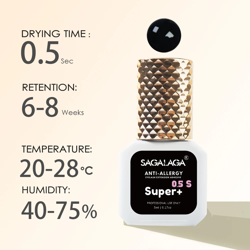 

5ml 0.5s Fast Drying Eyelash Extension Glue Private Label Black Strong Adhesive Professional Lash Glue Waterproof Long Lasting