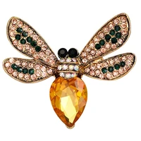 fashion girl autumn winter coat bird bee brooch dragonfly animal insect alloy rhinestone brooches holiday gift
