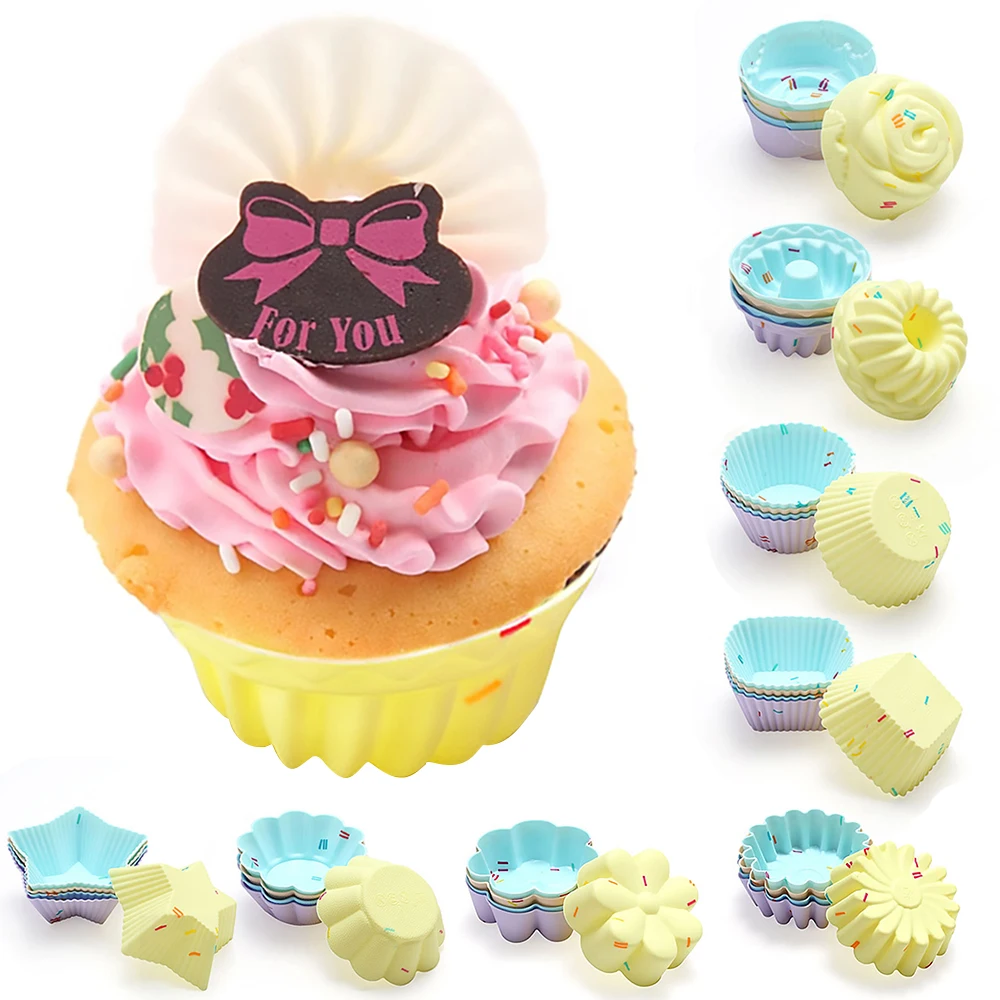 

New 20Pcs Silicone Cake Cup Liner Baking Cup Mold Muffin Cakecup DIY Cake Tool Bakeware Baking Pastry Kitchen Tools