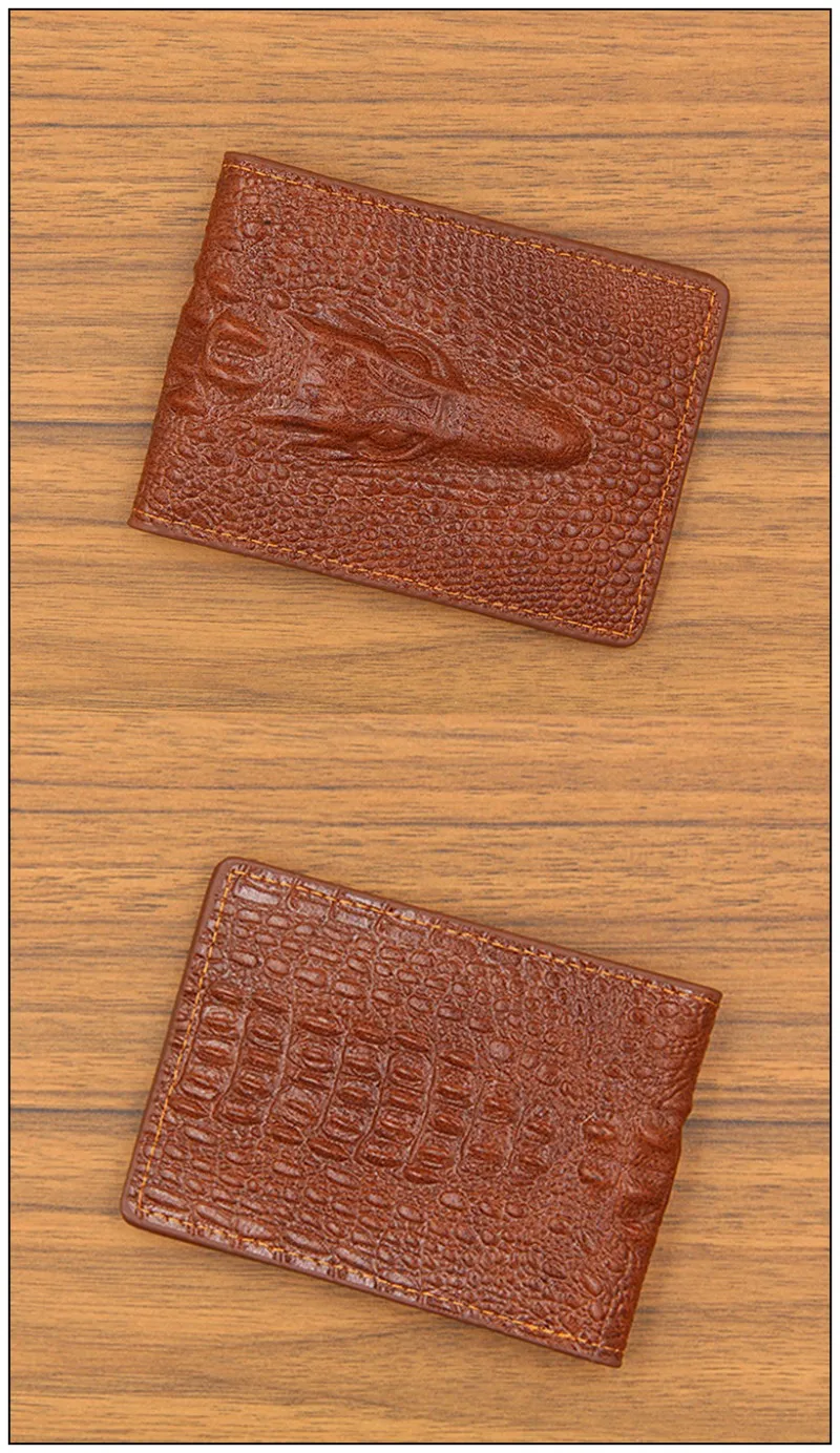 Bokinslon, мужской кошелек, много карт, крокодиловый узор, ручка, кошелек, мужской, двойной, для документов, модный кошелек, мужской