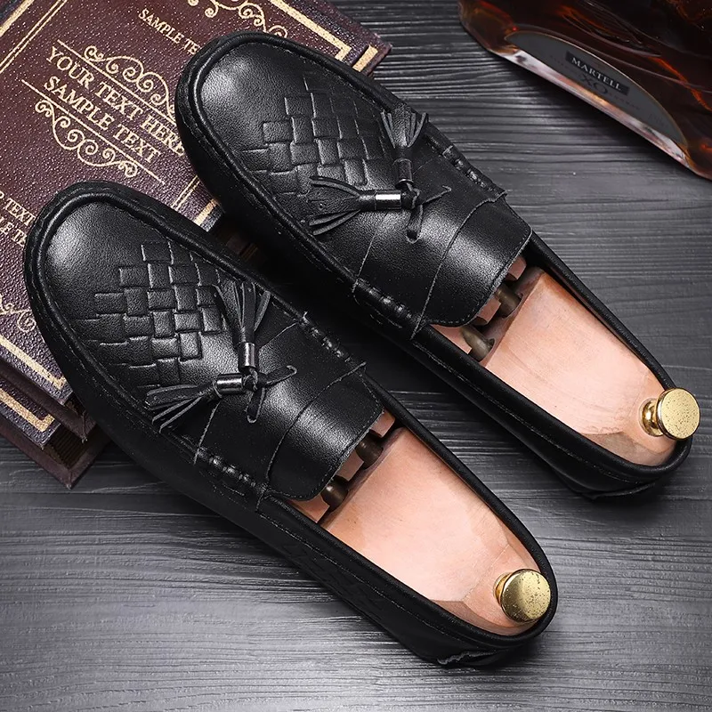 

Telent Men Leather Shoes Slip on Casual Shoes Dress Shoes Brogue Shoes Spring Ankle Boots Vintage Classic Male Casual