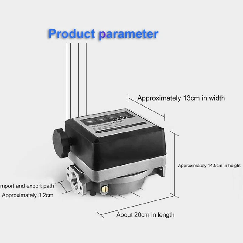 flow meter adjusting mechanical flowmeter 1 inch inner wire digital fuel gauge Fuel kerosene dispenser accessories black | Инструменты