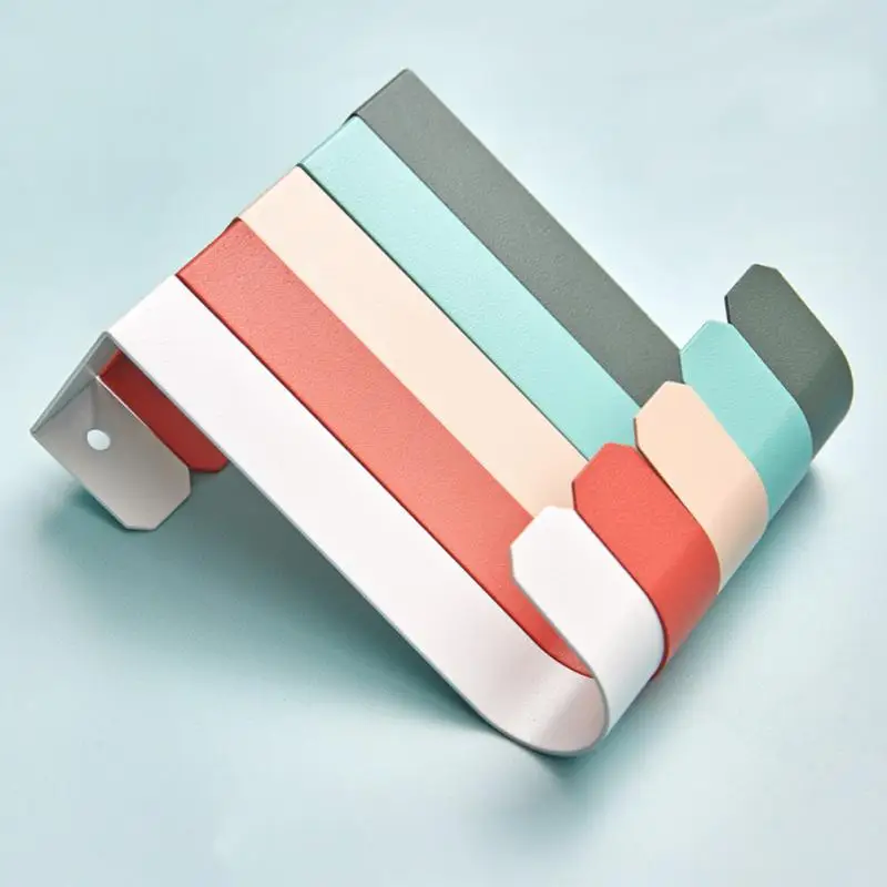 

1pc Simple Door Hook Nordic Style Punch-free Metal Clothes Hat Bag Hook Home Decoration Storage Hook Practical Behind Door Rack