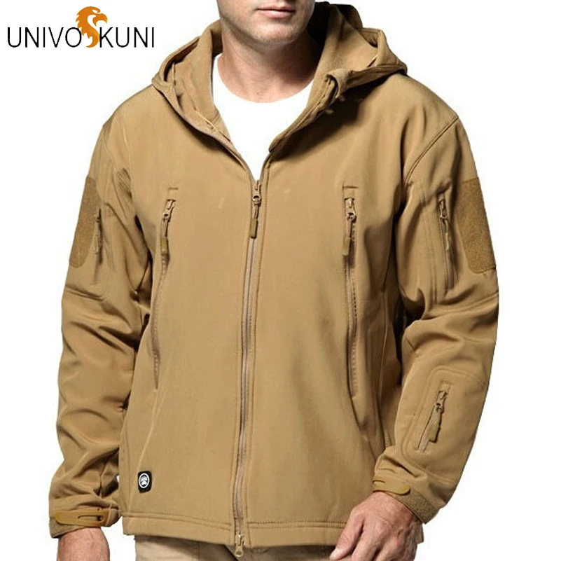 

UNIVOS KUNI 2019 Весенняя брендовая мужская Военная камуфляжная флисовая куртка армейская тактическая одежда мужские камуфляжные ветровки J522