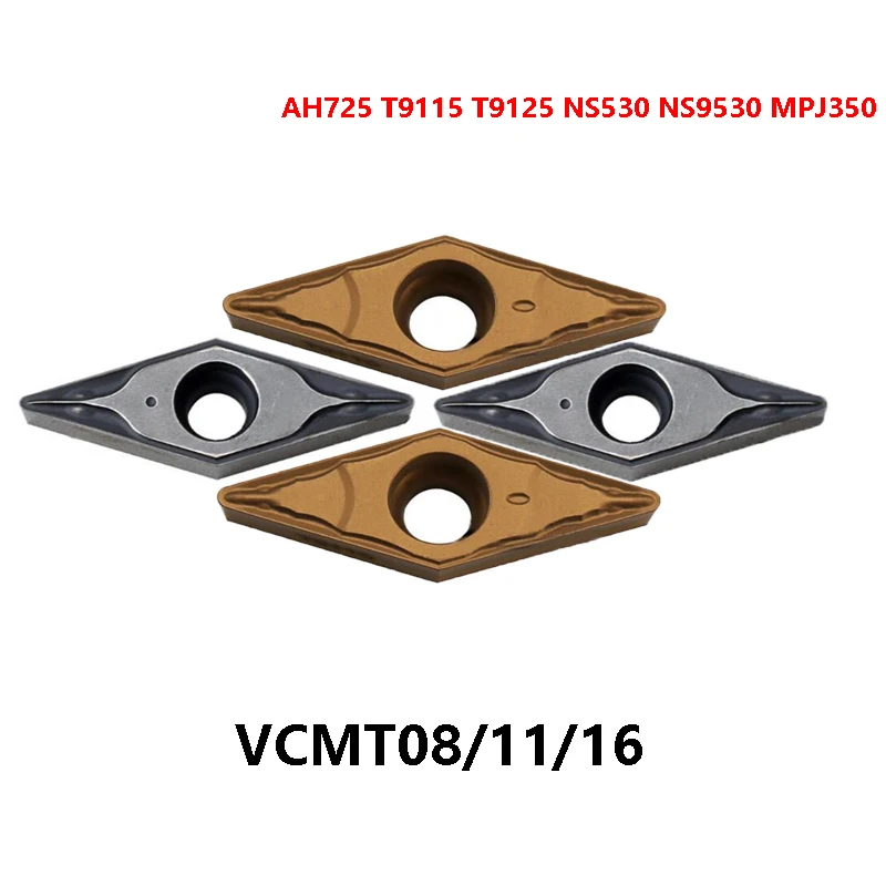 

Original VCMT080202 VCMT110302 VCMT110304 VCMT160404 VCMT160408 PS 24 Carbide Inserts Lathe Cutter VCMT AH725 NS530 NS9530 T9125