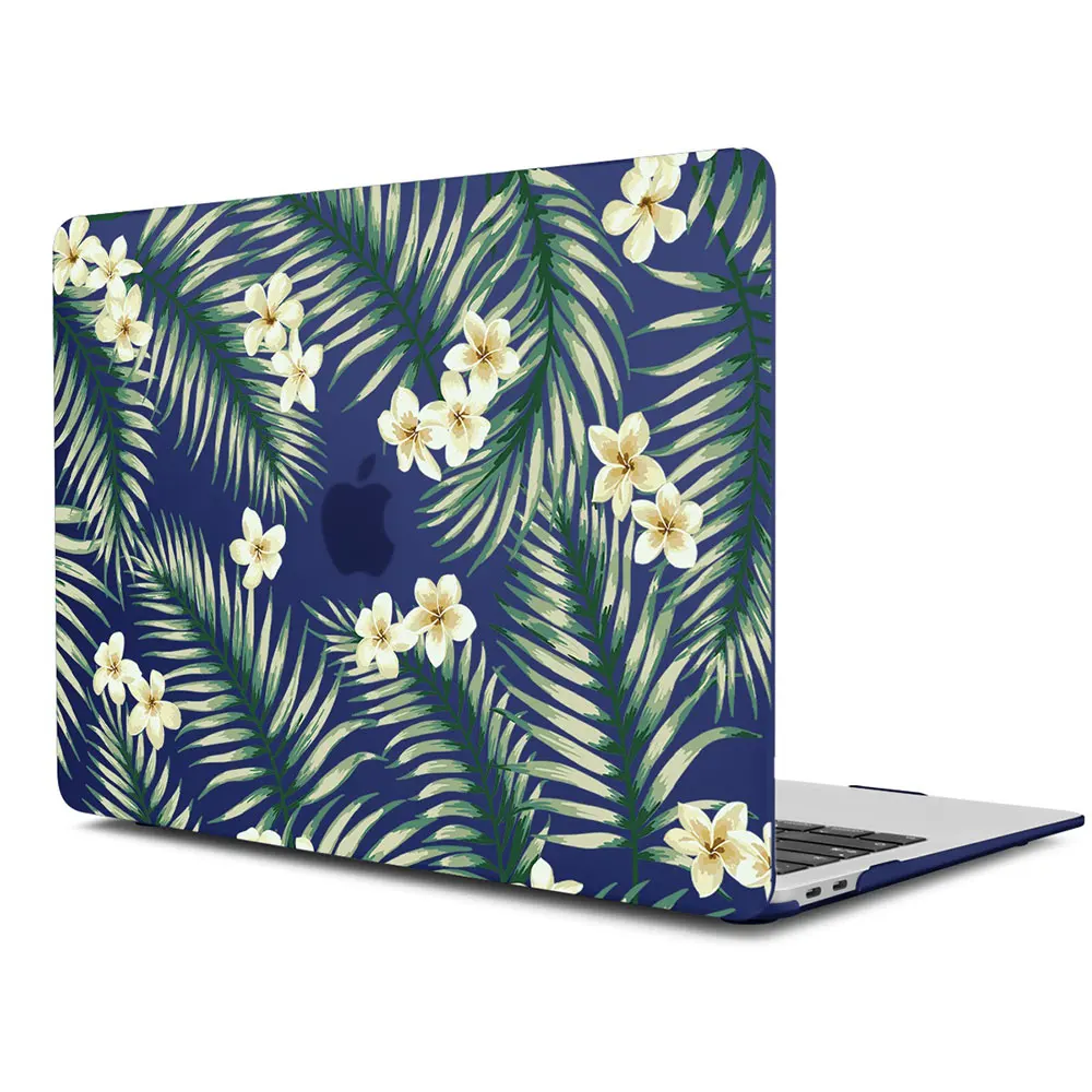 X054 Летний стиль листьев узор Жесткий чехол для Macbook Air 11 12 13 Laptop Sleeve Mac book Pro 13 15 A1989 A1706 с retina - Цвет: X054