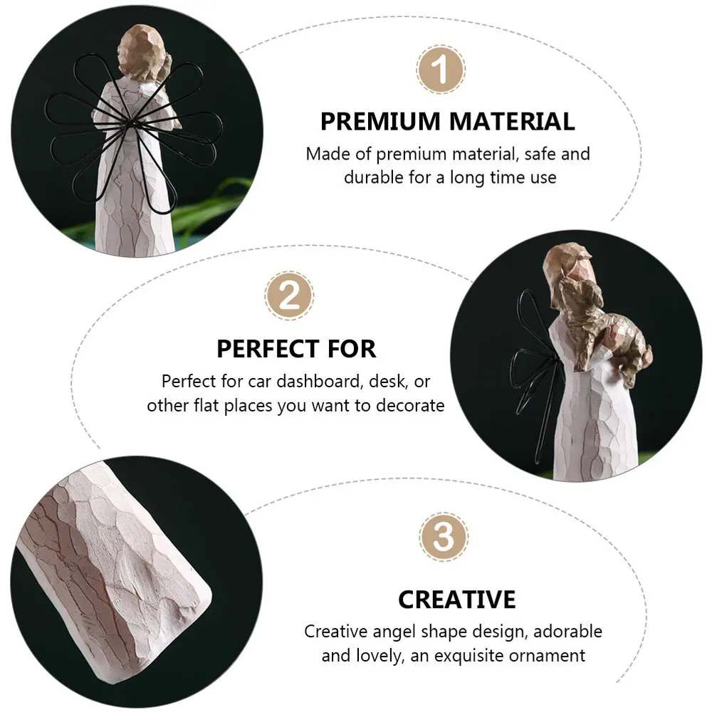 

1Pc Garden Adornment Resin Angel Decoration Angel Decoration