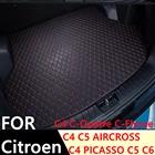Автомобильные коврики для багажника SJ для Citroen C4 C5 C6 AIRCROSS C4 PICASSO C-Elysee (2010-2020), водонепроницаемые коврики для багажника, ковры для багажа