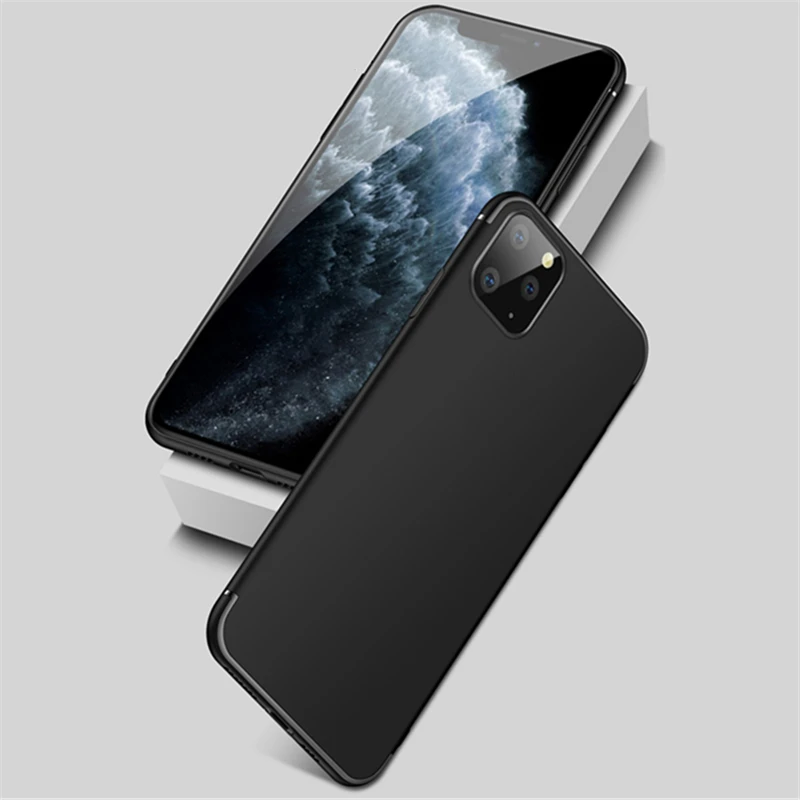 Тонкий мягкий матовый Силиконовый из ТПУ чехол для Iphone 11 Pro Xs Max X Xr 6 6s 7 8 Plus защитный чехол с заглушкой от пыли