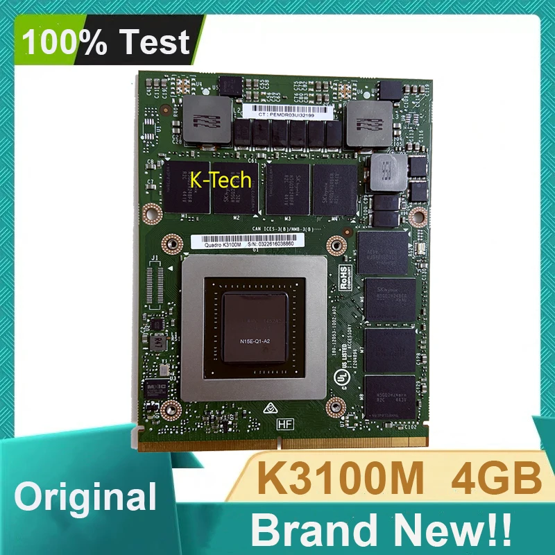 Фирменная Новинка K3100M K3100 4 Гб N15E Q1 A2 Дисплей графическая Видеокарта VGA для DELL M6700