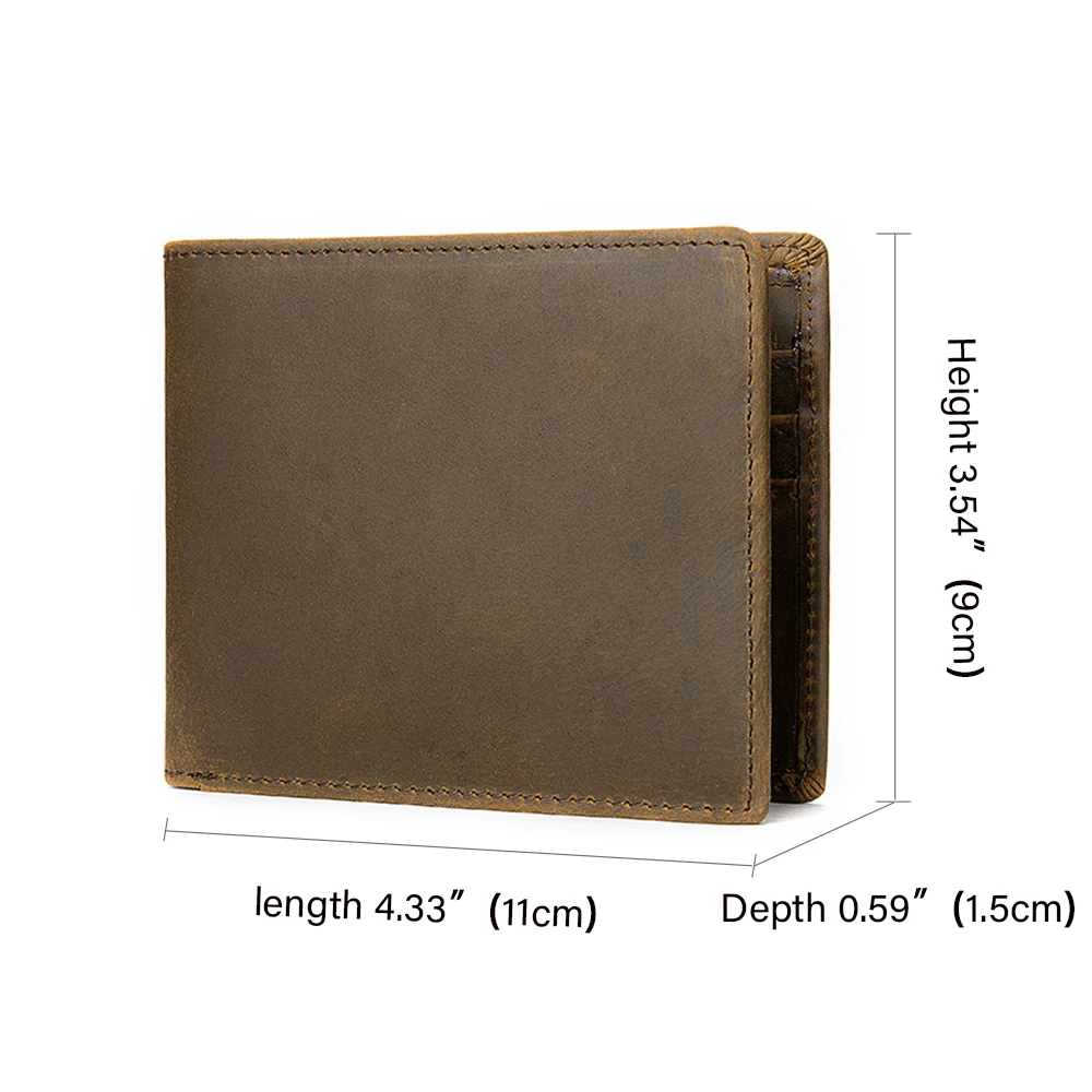 Бумажник WESTAL мужской из кожи Крейзи Хорс держатель для кредитных карт слайм