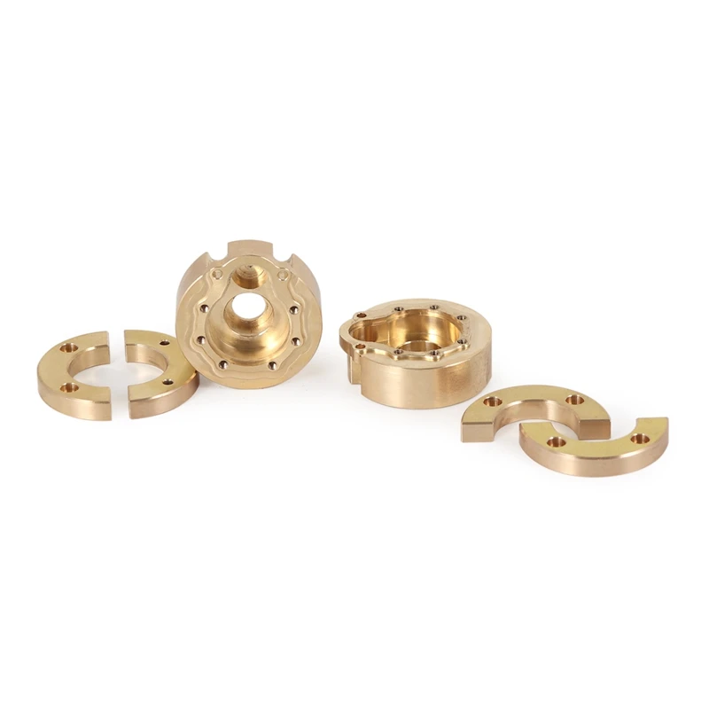 

2PCS Heavy Brass Outer Portal Drive Housing Counterweight Balance Weight For 1/10 RC Crawler Traxxas TRX4 TRX-4