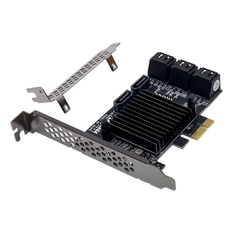 

PCI-E to 8-Port SATA Expansion Card PCI-E X1 9215 8-Port SATA 3.0 6G Server-Class Hard Disk Conversion Card