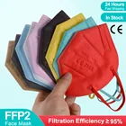 FFP2Mask черная маска для лица KN95, 5 слоев, разные цвета, защита от pm2, 5, пылезащитный респиратор FFPP2