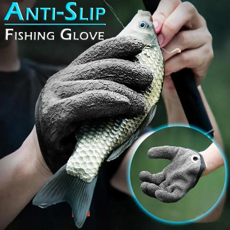 

1pcs Professional Anti-slip Fishing Glove With Magnet Release Resistant Puncture Fisherman Catch Glove D8W3
