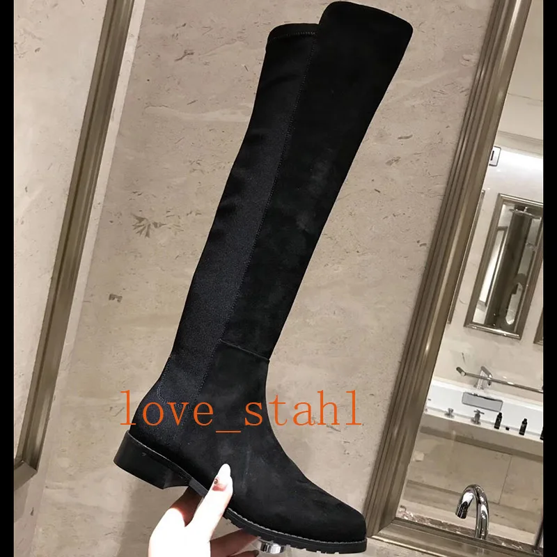 2019 lovestahl женские роскошные импортные кожаные Прошитые овечьи замшевые сапоги до