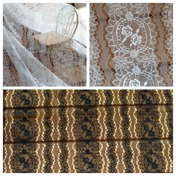 

Кружевная ткань 2 метра шириной 150 см, белая, черная, оптовые цены на свадебное платье, сексуальное нижнее белье «сделай сам», аксессуары для ...