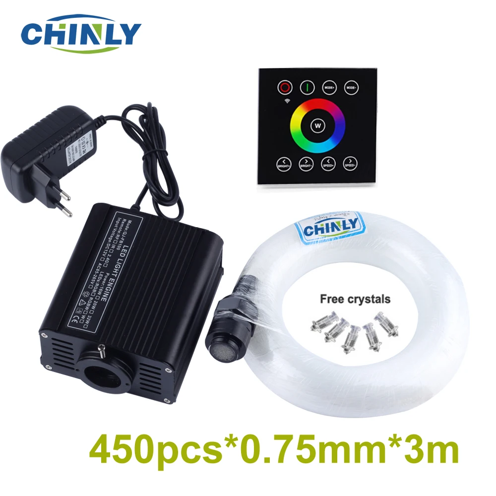 Светодиодный волоконно оптический светильник RGBW 16 Вт 2 4G беспроводной настенный