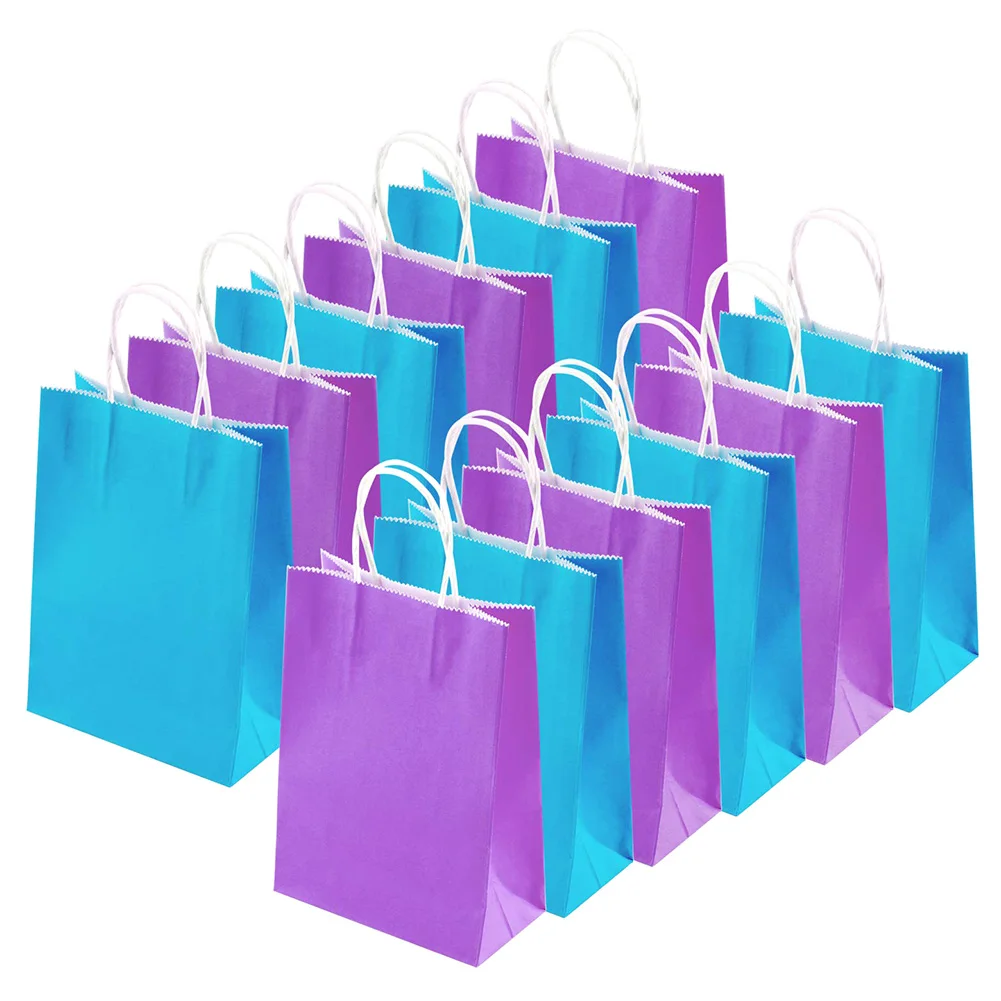 

20Pcs/lot Kraft Paper Bags Christmas Gifts Bag Child Party Birthday Food Paper Kraft Seal Gift Packing Treat Handbag Supplies