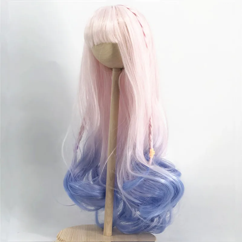 1/3 Bjd парик окружность головы 21-23 см для 60 Аксессуары куклы розовый + фиолетовый