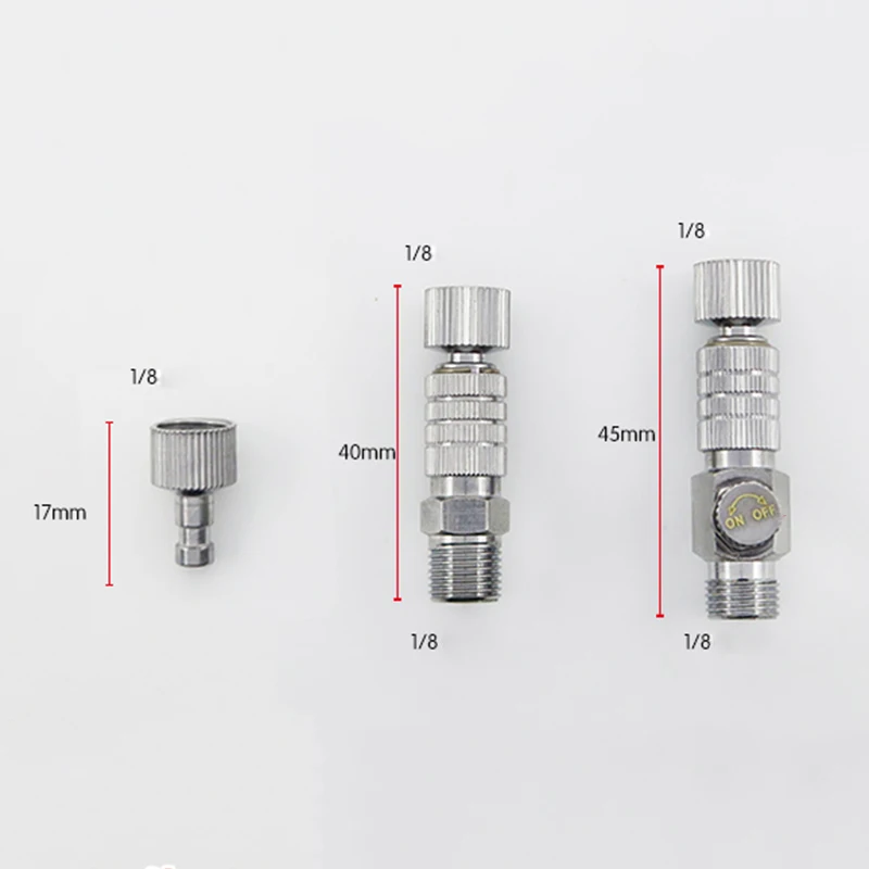 

5pcs Airbrush Quick Release Coupling Disconnect Adapter With 1/8" Plug Fitting Part Male Fitting Airbrush Accessories New