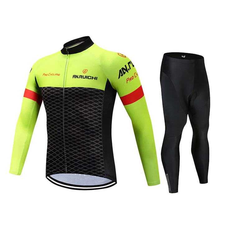 Новинка 2020 Team Pro весенний Комплект Джерси с длинным рукавом MTB 9D одежда для