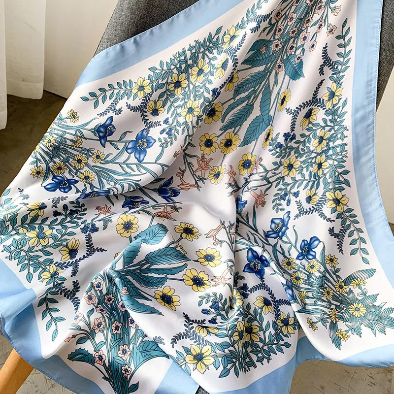 

2020 New Silk Scarf Square Women Fashion Work Neckerchife Spring Summer Decorative Scarves 70*70cm Small Scarfs Gift For Lady