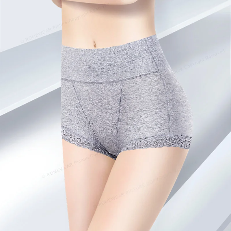 Новый Хлопок Высокой Талией Трусики Женские Мягкие Удобные Кружева Нижнее Белье
