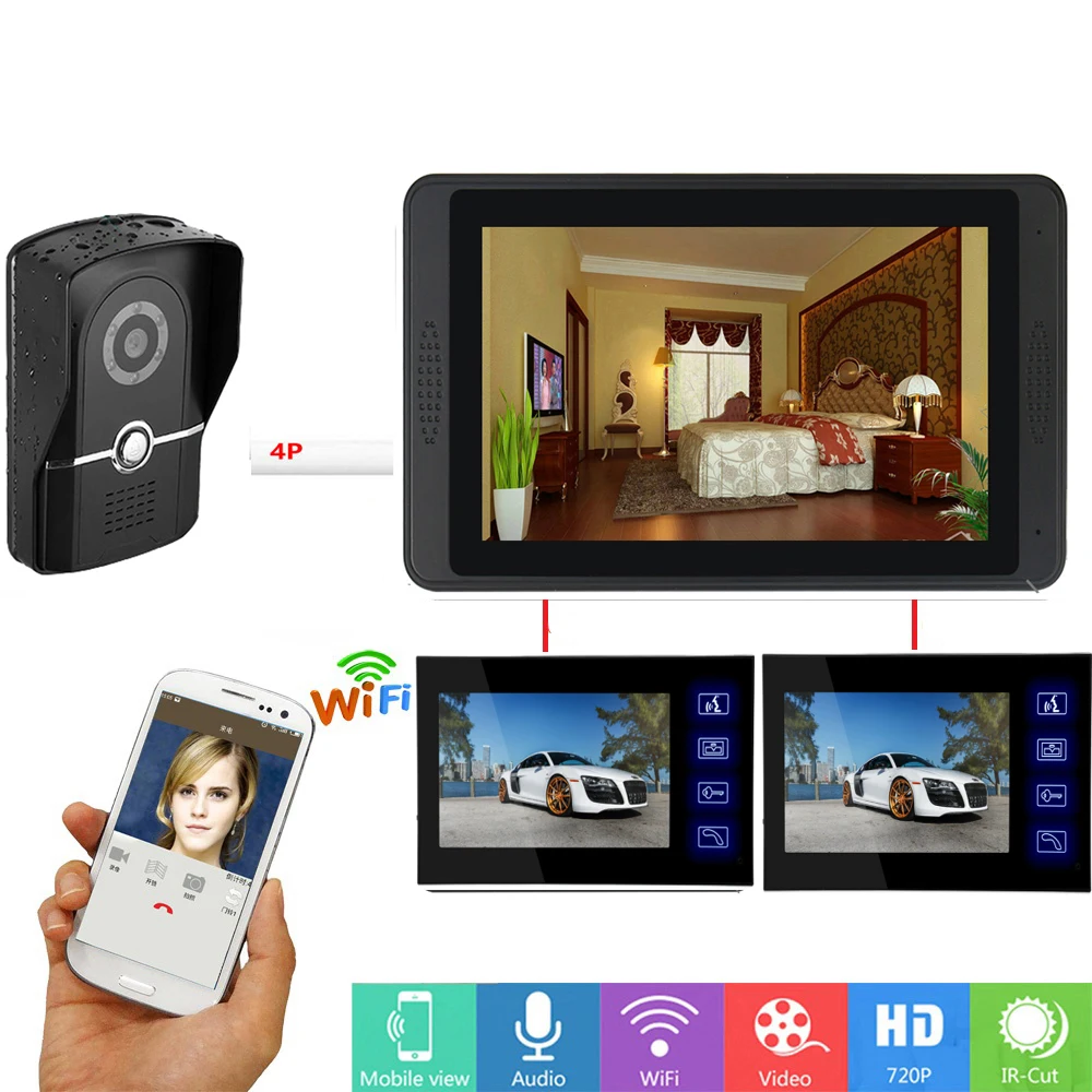 Видеодомофон с управлением через приложение беспроводной видеодомофон