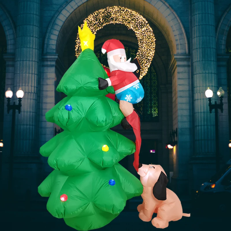 Новогоднее Надувное украшение на открытом воздухе шланг для полива огорода