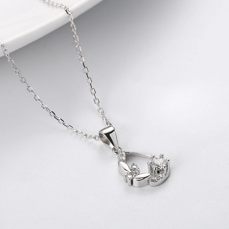 

Original customized jewelry 925 cubic zirconia CZ flower necklace pendant ladies jewelry production3