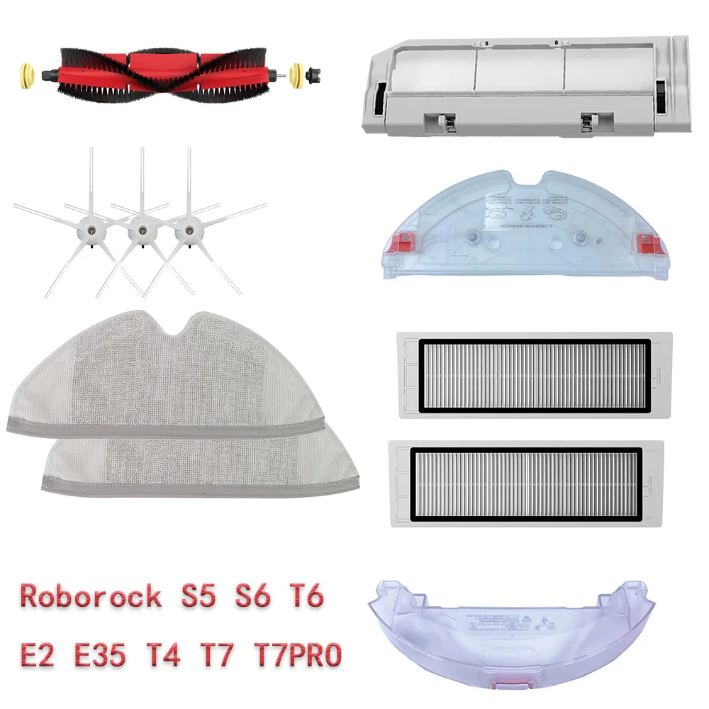 

Soft Silicone Rubber Side Brush HEPA Filter for Roborock S5 S6 T6 E2 E35 T4 T7 T7PRO Vacuum Cleaner Spare Parts cleaning brush