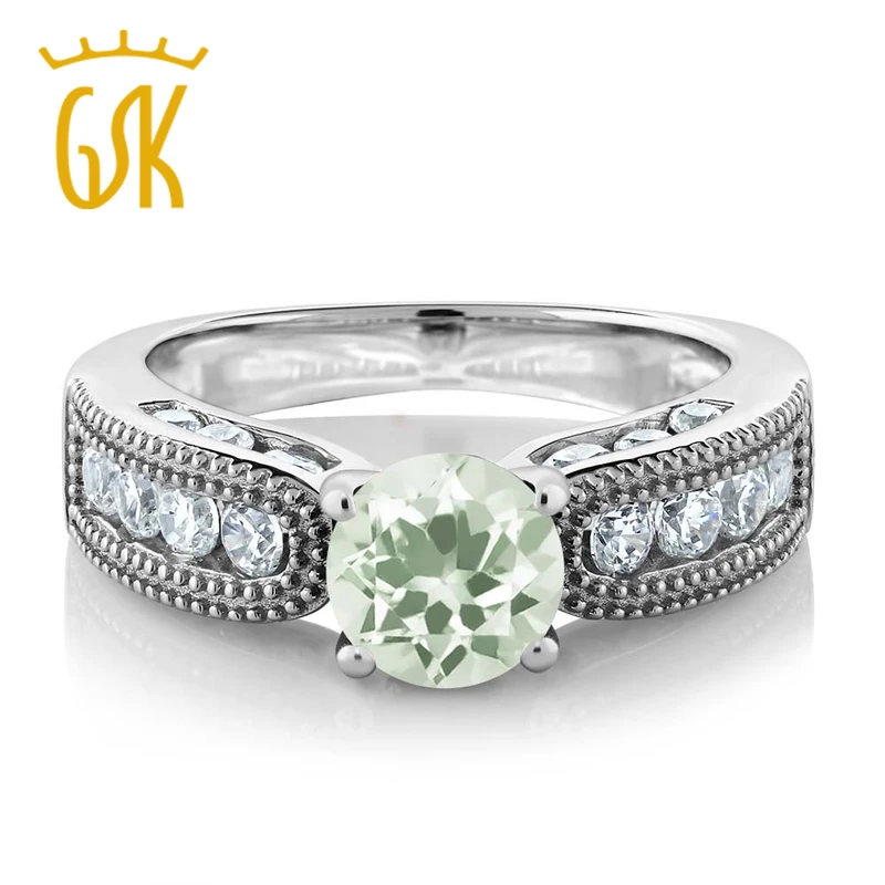 GemStoneKing 1 94 карат Круглый натуральный зеленый прасиолит ювелирные украшения