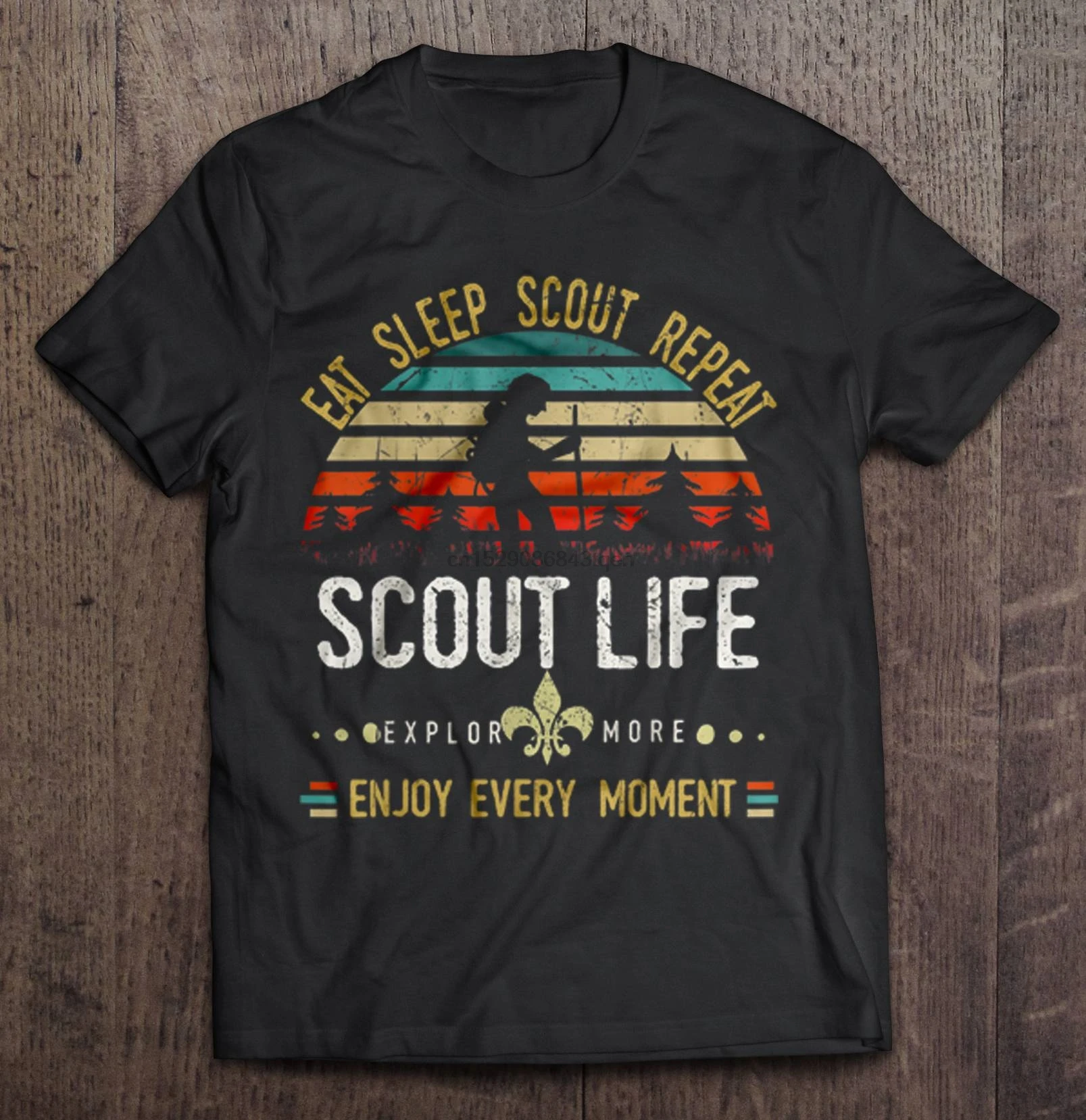 Мужская забавная футболка модная Eat Sleep Scout Repeat Life Enjoy each Mo винтажная версия