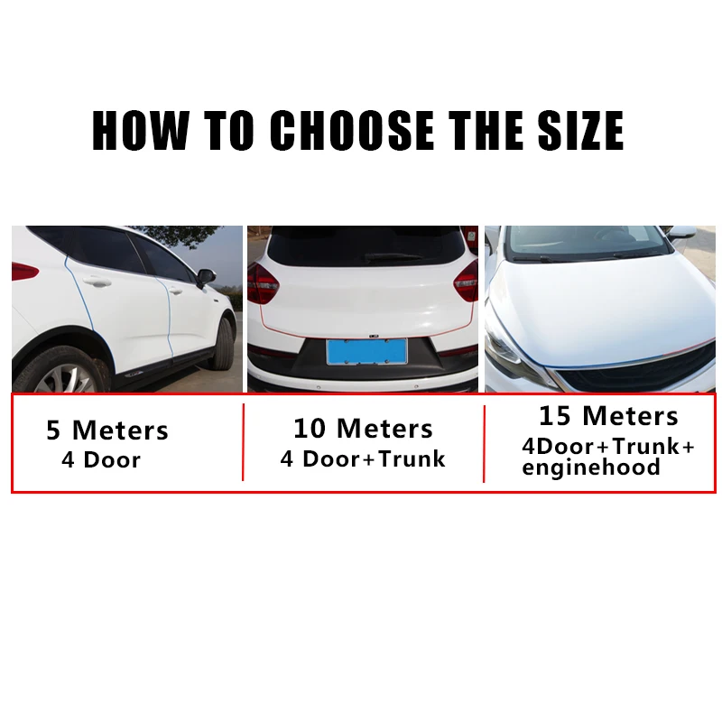 BROSHOO Auto Door Edge Protector Scratch Crash Rubber Strips Stickers For Hyundai Solaris Accent IX35 I20 Equus I30 Car Styling |