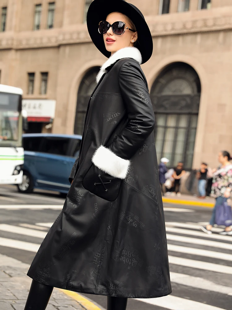 Женское пальто из 100% натуральной овчины зимняя куртка на утином пуху с