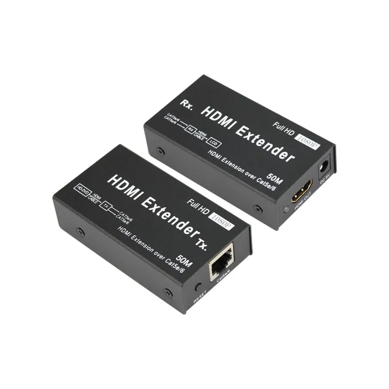 50 м HDMI совместимый удлинитель 1080p HDMl передатчик приемник over Cat 5e/6 RJ45 Ethernet