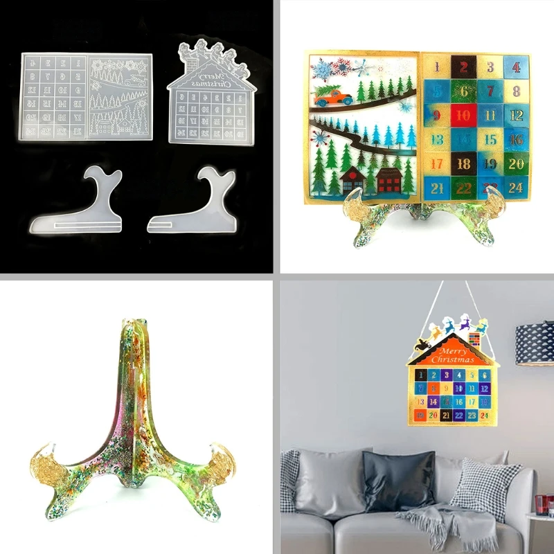 

Новинка 2021, 4 фотоэлемента, форма с календарем «сделай сам», подходит для художественных поделок ручной работы, украшения для стола и дома