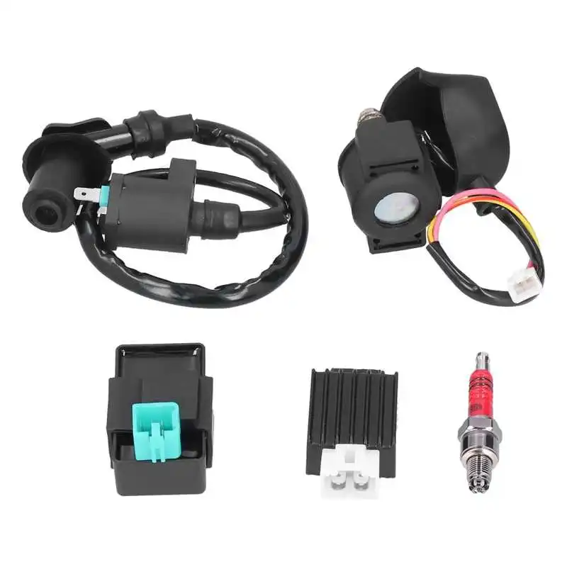 5Pin CDI Module Ignition Coil Solenoid Relay Voltage Regulator Set for 50cc 70cc 90cc 110cc 125cc ATV Dirt Pit | Автомобили и