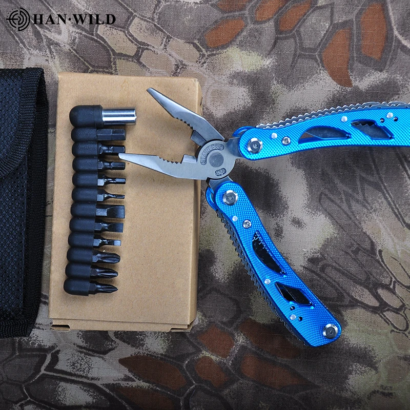 

Airsoft Folding Pliers Multitools Knife Screwdriver Set Bits Stainless Steel Portable Outdoor Survival Camping Tool Hand Tools