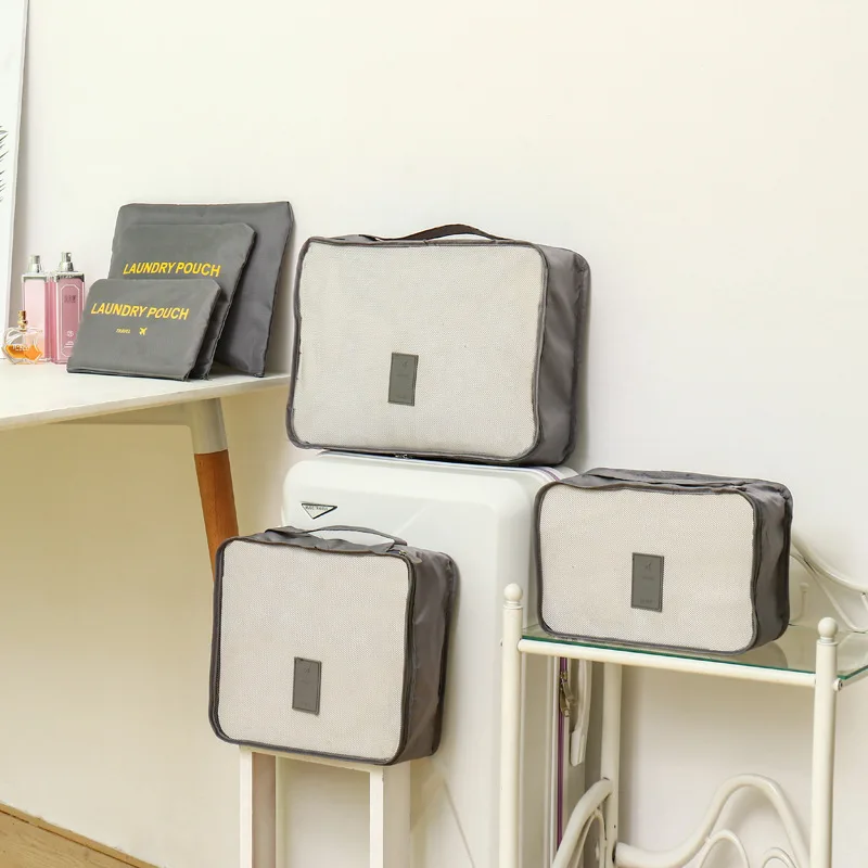 

Travel Bags Convenient 6-Piece Multi-function Luggage Clothing Bag Composite Bag Oxford Casual Unisex Solid Versatile Fashion