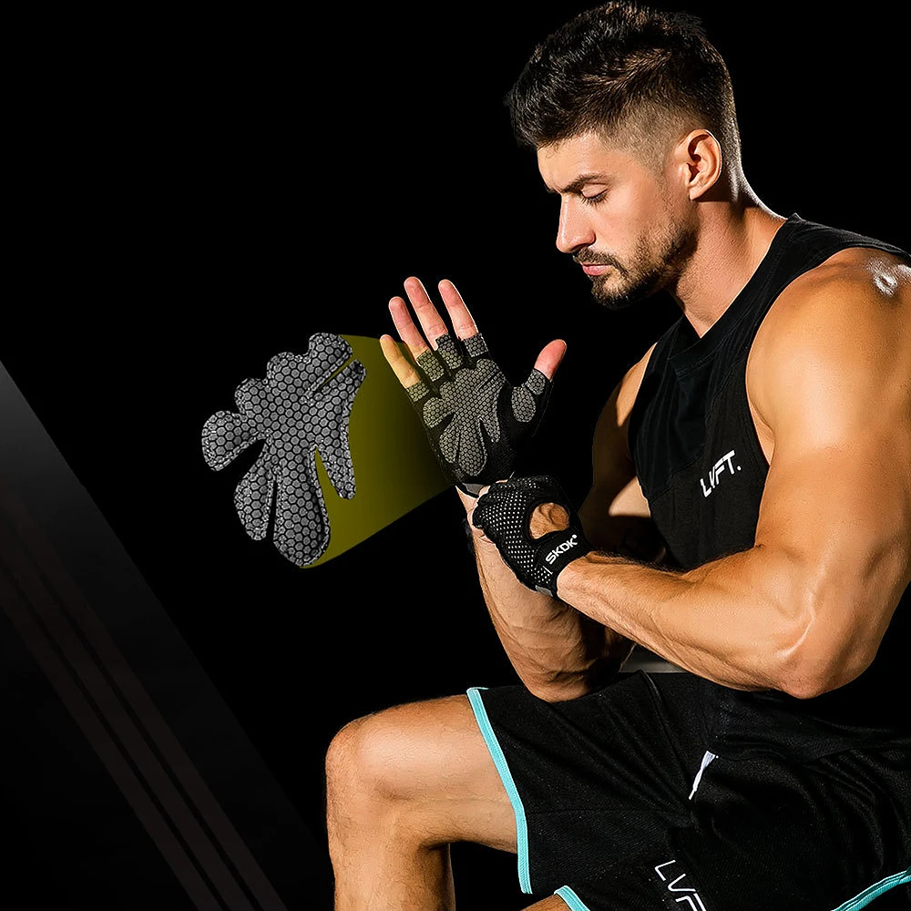 

Newest Breathable Ridding Gloves semi Finger Gloves Anti-Slip quick-drying Gloves Cycling Outdoor suitable for summer