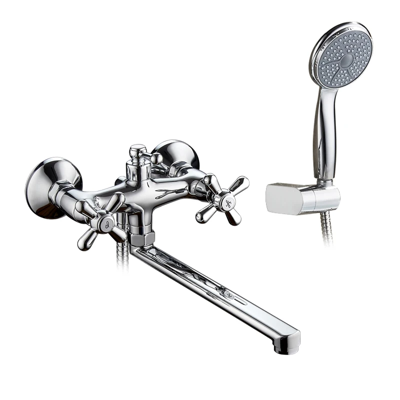 LEDEME Смеситель для ванны с длинным изливом 300мм. латунь Цвет: хром L2518|Смесители