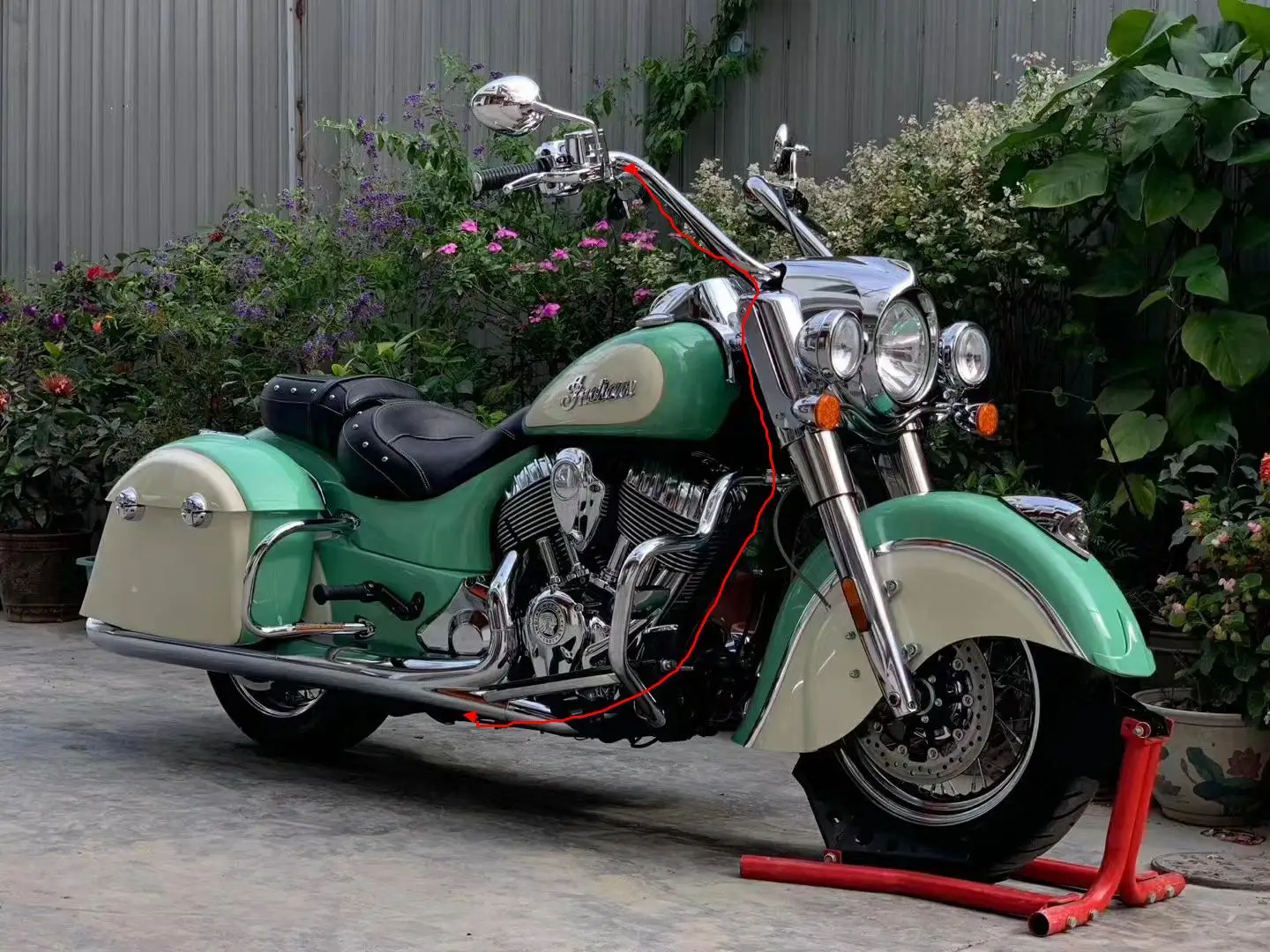 

Extend Front Brake Oil Pipe For Indian Chief Vintage Chieftain Springfield Roadmaster 2014-2019