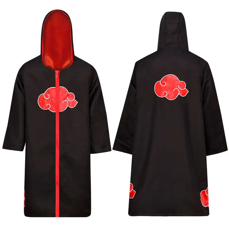 Аниме халат Плащ накидка косплей костюм одежда с капюшоном красное облако