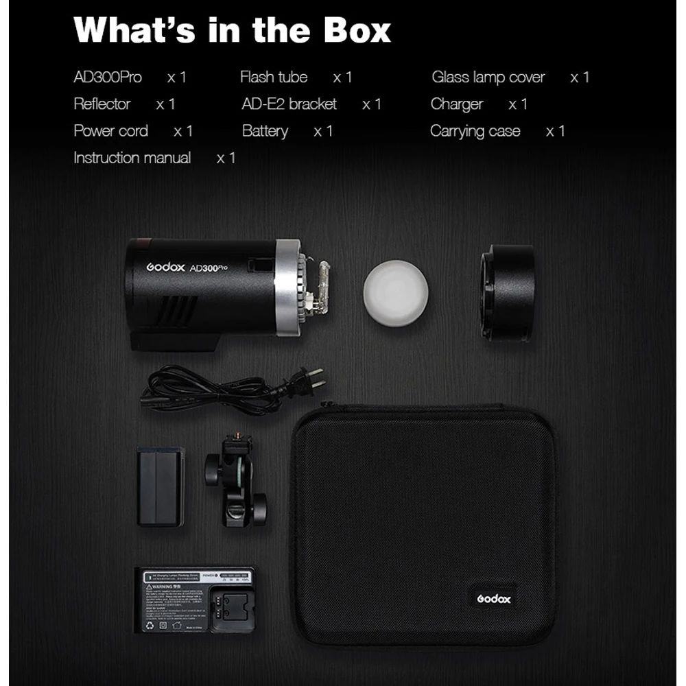 Универсальная вспышка Godox AD300 Pro AD300Pro TTL 300 Вт совместима с камерами Canon Nikon Sony Fuji