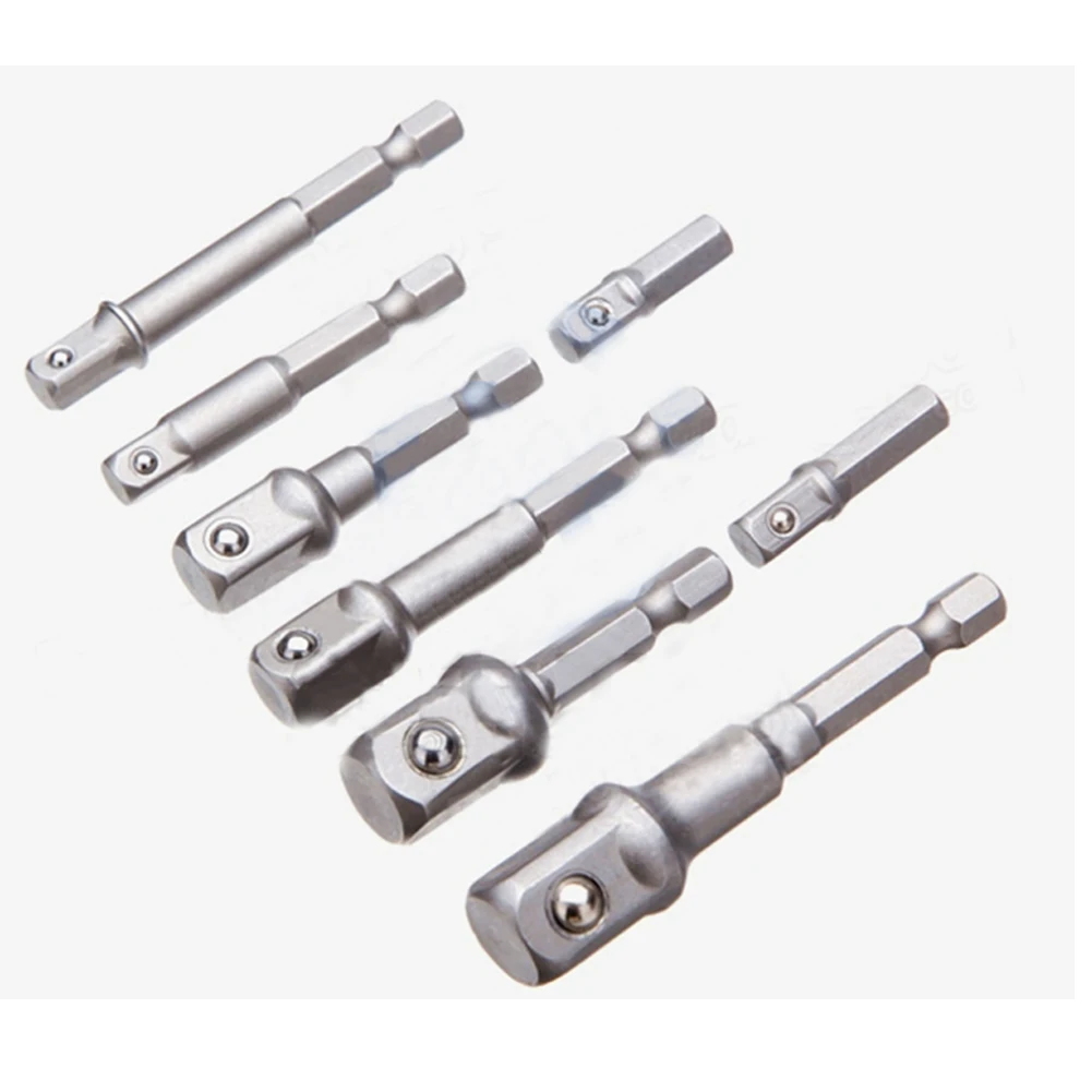 

8Pcs Drive Socket Adapter Extension Bits Conversion Standard CR-V Sleeve Wrench For Drill Chucks or Screw Impact Drivers Tool