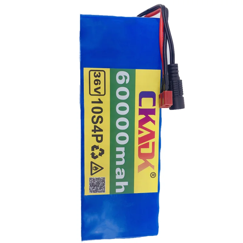 

2021 new CKADK 36V Battery 10S4P 36V 60Ah Battery 1000W High Power Battery 60000mAh Ebike Electric Bike Charger BMS
