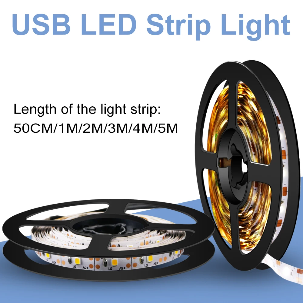 

Flexible LED Strip Light USB LED Strip Lamp LED TV Background Light Lighting Wall Stairwell Night Light Bar Decoration 2835 SMD